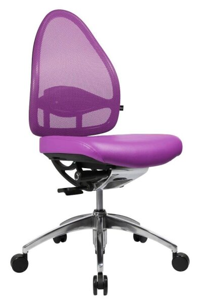 Topstar Bürostuhl Open Base, J4900S07 Stoff lila, Gestell alu