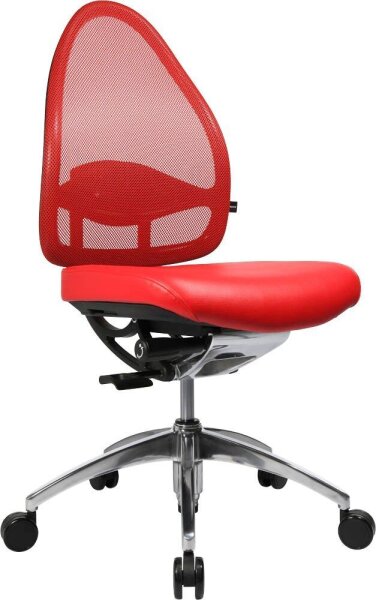 Topstar Bürostuhl Open Base, J4900S01 Stoff rot, Gestell alu