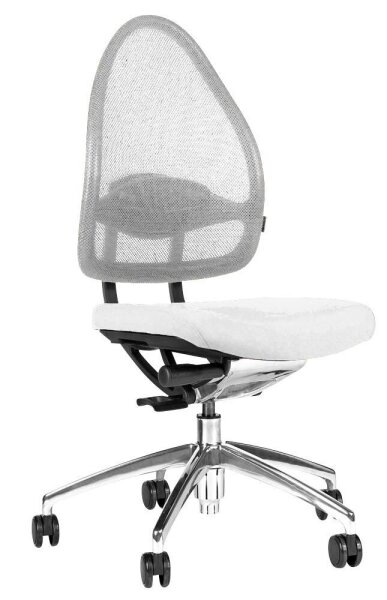 Topstar Bürostuhl Open Base, J4900S03 Stoff weiß, Gestell alu