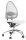 Topstar Bürostuhl Open Base, J4900S03 Stoff weiß, Gestell alu