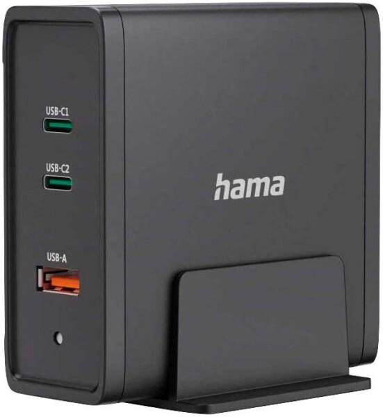 hama USB-Ladestation schwarz, Kabellänge: 1,2 m, 140 Watt