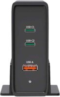 hama USB-Ladestation schwarz, Kabellänge: 1,2 m, 140...