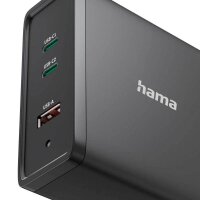 hama USB-Ladestation schwarz, Kabellänge: 1,2 m, 140 Watt