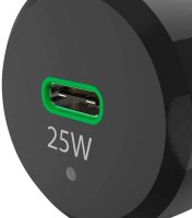 hama Kfz-Ladeadapter schwarz, Kabellänge: 1,0 m, 25 Watt