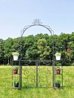 Garden Pleasure Rankbogen mit Tor LAKI Metall schwarz...