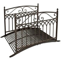 Garden Pleasure Teichbrücke YASUR Metall dunkelbraun...