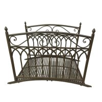 Garden Pleasure Teichbrücke YASUR Metall dunkelbraun...