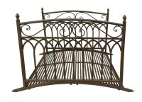Garden Pleasure Teichbrücke YASUR Metall dunkelbraun gebogen 136,0 x 80,0 x 91,0 cm, 1 St.