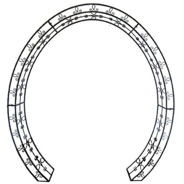 Garden Pleasure Rankgitter LAMOS Metall schwarz oval 200,0 x 38,0 x 220,0 cm, 1 St.
