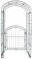 Garden Pleasure Rankbogen mit Tor MAYON Metall braun...