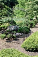 Garden Pleasure Rankbogen mit Tor MAYON Metall braun Bogen 115,0 x 43,0 x 215,0 cm, 1 St.