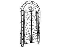 Garden Pleasure Rankbogen mit Tor BAGANA Metall braun...