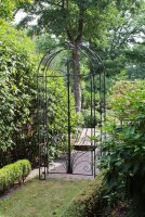 Garden Pleasure Rankbogen mit Tor BAGANA Metall braun...