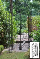 Garden Pleasure Rankbogen mit Tor BAGANA Metall braun Bogen 108,0 x 40,0 x 229,0 cm, 1 St.