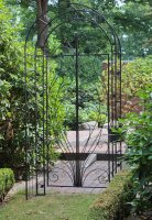 Garden Pleasure Rankbogen mit Tor BAGANA Metall braun Bogen 108,0 x 40,0 x 229,0 cm, 1 St.