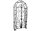 Garden Pleasure Rankbogen mit Tor BAGANA Metall braun Bogen 108,0 x 40,0 x 229,0 cm, 1 St.