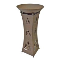 Garden Pleasure Pflanzkübel Metall braun rechteckig 47,5 x 47,5 x 93,0 cm, 1 St.