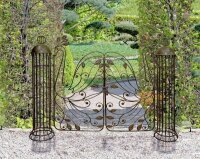 Garden Pleasure Rankbogen mit Tor PACAYA Metall schwarz...