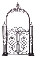 Garden Pleasure Rankbogen mit Tor TOWADA Metall schwarz...