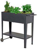 Garden Pleasure Hochbeet VIOLETTA Metall anthrazit...