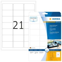HERMA Etiketten 4904 weiß 63,5 x 38,1 mm, 25 Blatt