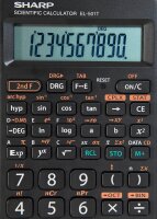 SHARP EL-501T Wissenschaftlicher Taschenrechner schwarz/weiß