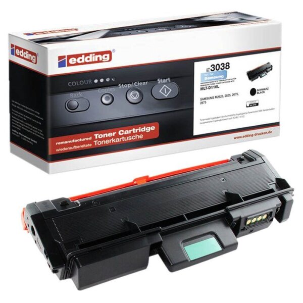 edding EDD-3038  schwarz Toner kompatibel zu SAMSUNG MLT-D116L (SU828A)