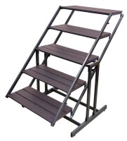 Garden Pleasure Blumentreppe TABORA Metall dunkelbraun rechteckig 70,2 x 29,5 x 131,0 cm, 1 St.