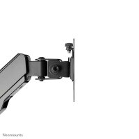 Neomounts höhenverstellbarer PC-Tisch schwarz für 1 Monitor, 1 Tastatur, 1 Maus, Tischbohrung, Wandhalterung