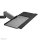 Neomounts höhenverstellbarer PC-Tisch schwarz für 1 Monitor, 1 Tastatur, 1 Maus, Tischbohrung, Wandhalterung