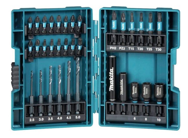 makita Bohrer- und Bit-Set B-66896, 33-teilig