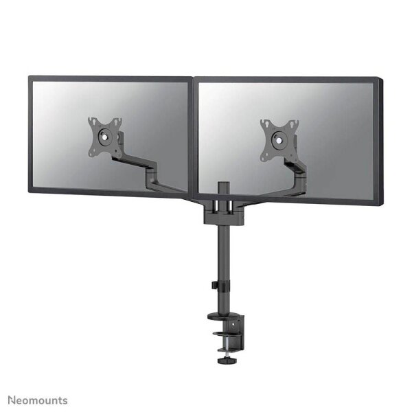 Neomounts Monitor-Halterung schwarz für 2 Monitore, Tischklemme