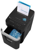 HP Pro Shredder Auto 200CC Aktenvernichter mit Partikelschnitt P-4, 4 x 20 mm, bis 200 Blatt, schwarz