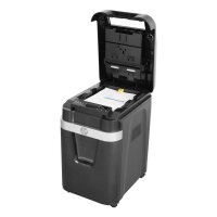 HP Pro Shredder Auto 200CC Aktenvernichter mit Partikelschnitt P-4, 4 x 20 mm, bis 200 Blatt, schwarz