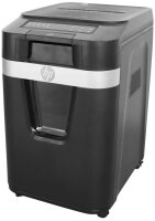HP Pro Shredder Auto 200MC Aktenvernichter mit Partikelschnitt P-5, 2 x 12 mm, bis 200 Blatt, schwarz