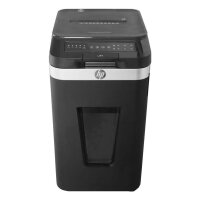 HP Pro Shredder Auto 400MC Aktenvernichter mit Partikelschnitt P-5, 2 x 12 mm, bis 400 Blatt, schwarz