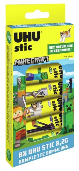 8 UHU Minecraft Klebestifte 8x 8,2 g