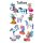 AVERY Zweckform Klebetattoo-Set 59993 Kindermotive, 124 Etiketten