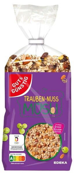 GUT&GÜNSTIG Traube-Nuss Müsli 1,0 kg, 1 St.