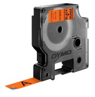 DYMO Schriftband D1 1978367, 12 mm, schwarz auf orange, 1...