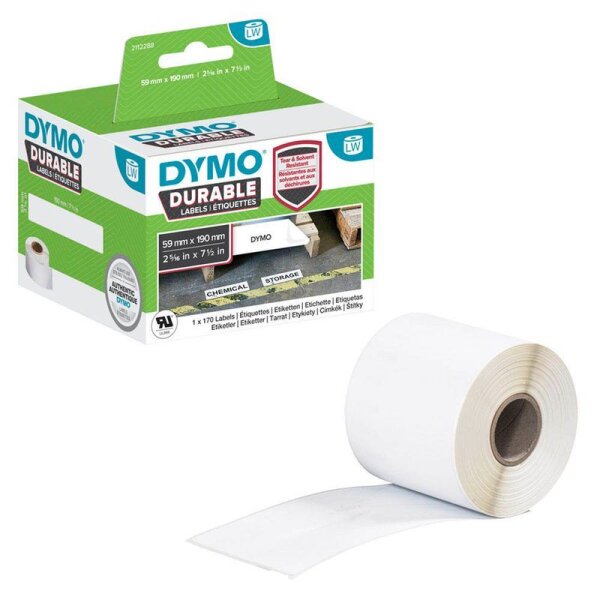 DYMO Etikettenrolle für Etikettendrucker 1933087 weiß, 59,0 x 190,0 mm, 1 x 170