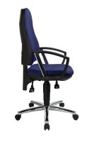 Topstar Bürostuhl Support® P Deluxe, 8179AG26 Stoff blau, Gestell chrom
