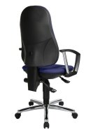 Topstar Bürostuhl Support® P Deluxe, 8179AG26 Stoff blau, Gestell chrom
