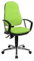 Topstar Bürostuhl Support® P Deluxe, 8179AG05 Stoff grün, Gestell chrom