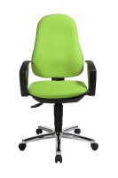 Topstar Bürostuhl Support® P Deluxe, 8179AG05 Stoff grün, Gestell chrom