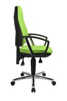 Topstar Bürostuhl Support® P Deluxe, 8179AG05 Stoff grün, Gestell chrom