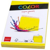 ELCO Briefumschläge Color DIN C6 ohne Fenster intensivgelb haftklebend 25 St.