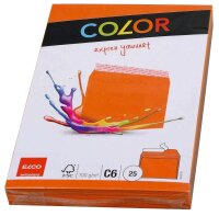 ELCO Briefumschläge Color DIN C6 ohne Fenster orange haftklebend 25 St.
