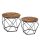 VASAGLE Couchtische-Set rund Spanplatte braun, 2 Set