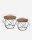 VASAGLE Couchtische-Set rund Spanplatte braun, 2 Set